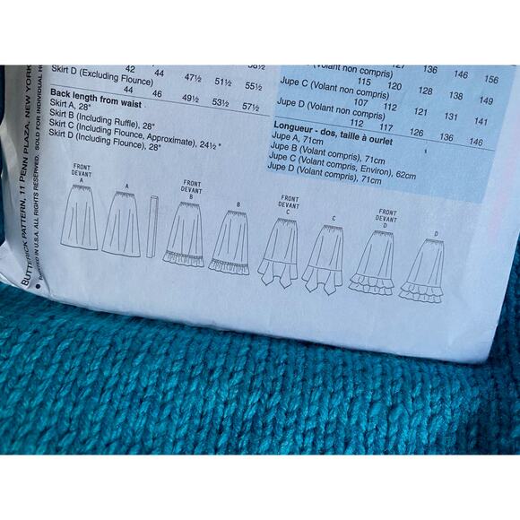 Butterick Pattern 4993 skirt swing sz M - Picture 7 of 7